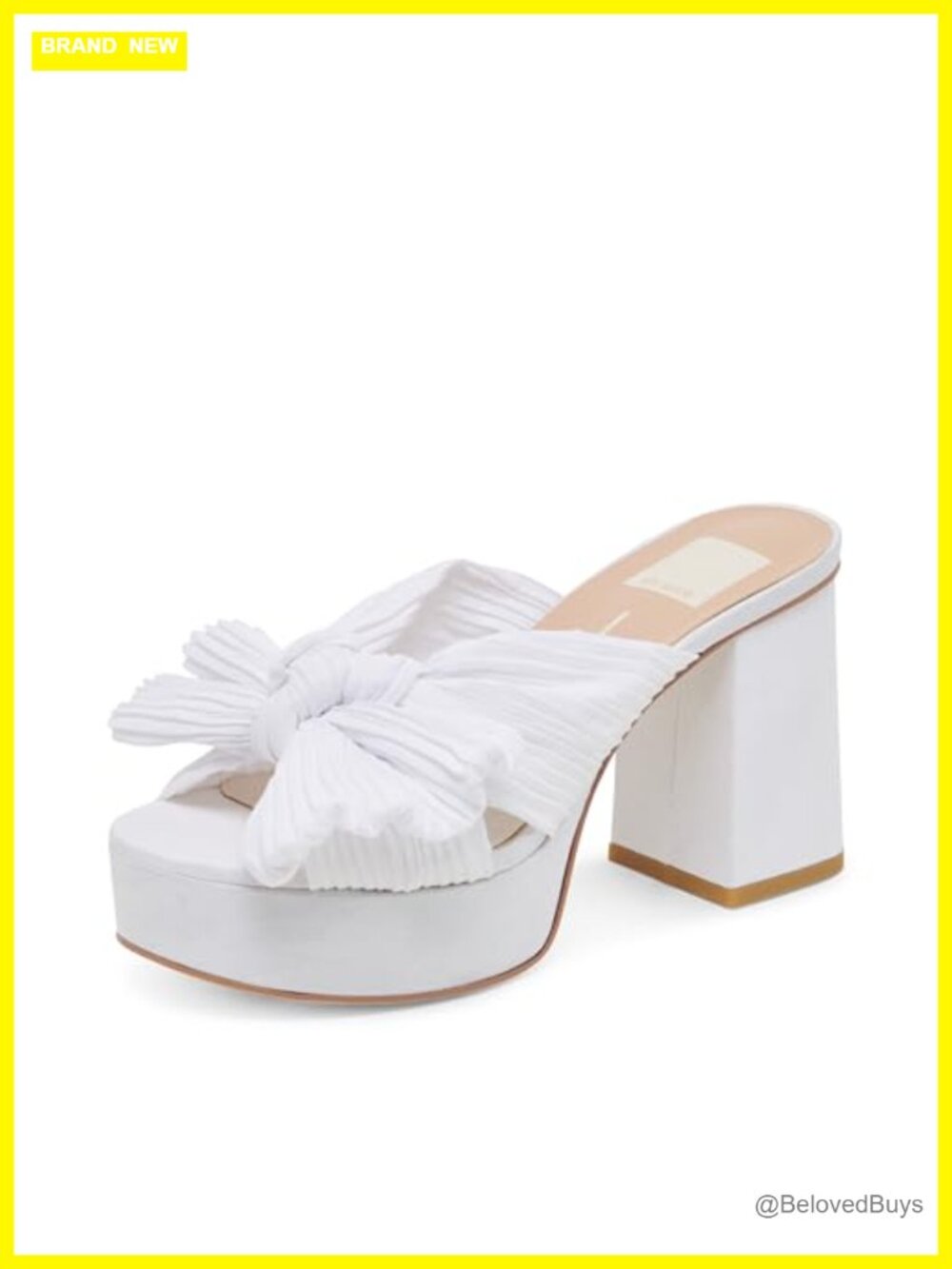 Dolce Vita Blare Heeled Sandal Faux Fur Block Heel Ankle Strap Slip On